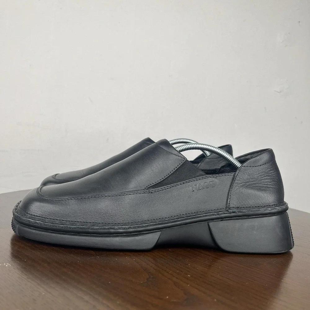 Naot Shoes Women's 42 UK / 11 US Black Leather Comfort Loafer‎ Slip On Platform